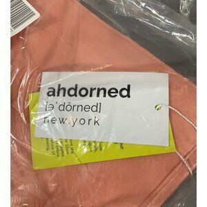 ahdorned Leather Messenger Bag - U-Shaped, Dual Entry, Adjustable Straps, Peach